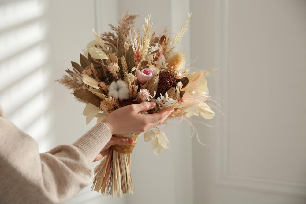 bouquet de fleurs séchées