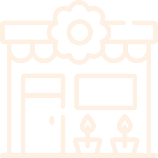 Pictogramme d'une boutique de fleurs