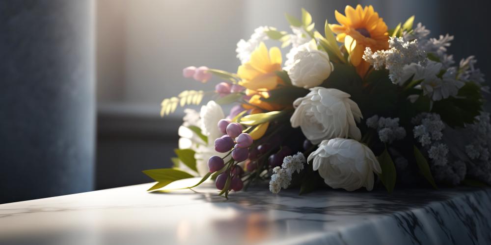 fleurs sur cercueil